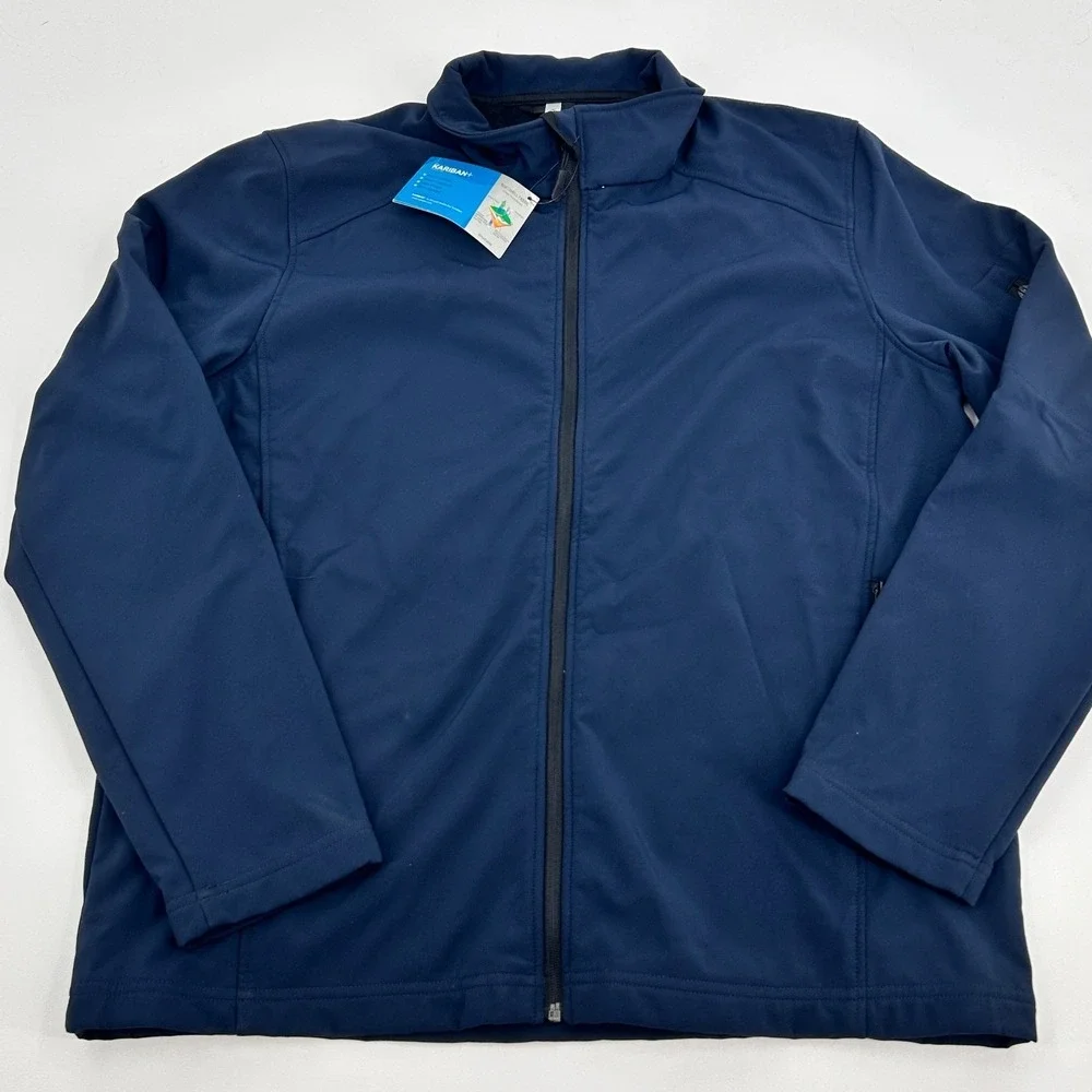 Kariban Softshell Jacket Men XL Navy‎ Blue K401 Water Repellent Gorpcore Outdoor